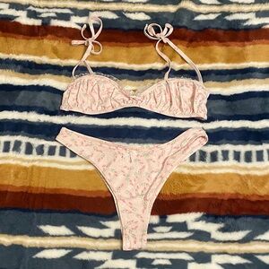 Chic Pastel Floral Bikini Set